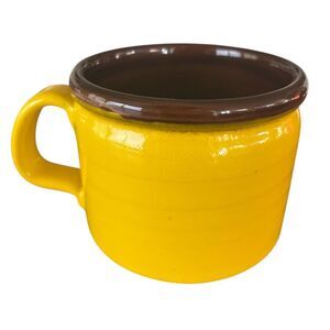 Baldelli MidCentury Modern Yellow Mug Made in Italy Colorful Ceramic Coffee